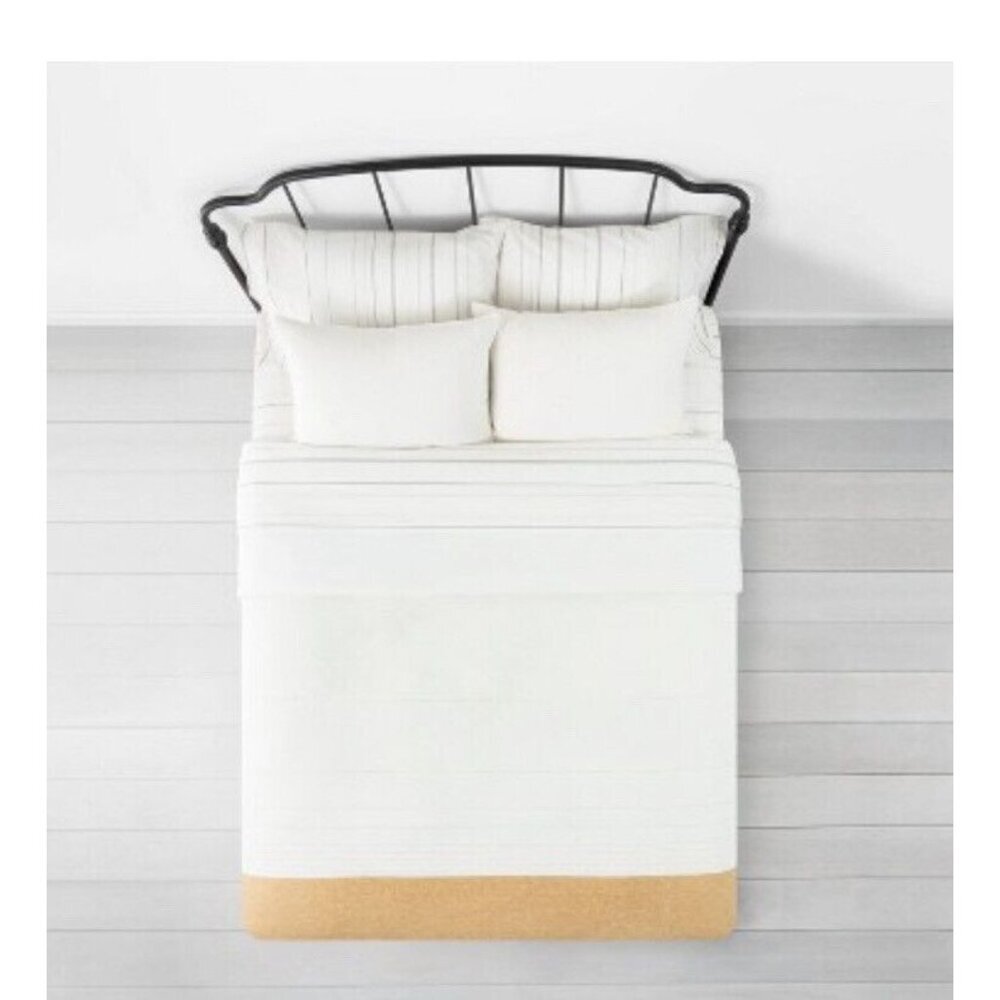 Hearth & Hand with Magnolia Linen Blend Yarn Dyed Stripe Duvet Cover 3 Pc KING